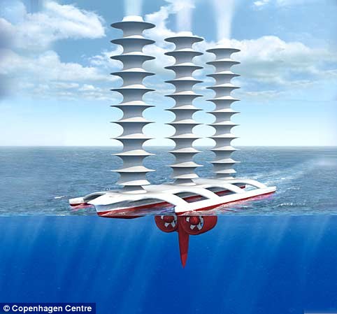 Special ships that create clouds by spraying seawater into the air ...